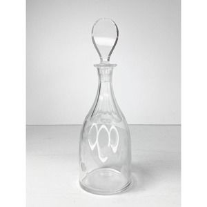 Antique Circa. 1910’s Crystal Etched Rose Wine/Cordial Decanter w/Stopper, 9.5”